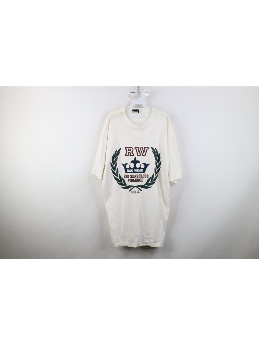 Vintage 90s Streetwear Mens XL Rag Wear End Senseless Violence Baggy T-Shirt USA